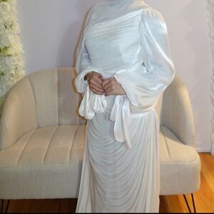 Elegant White Shimmer Dress